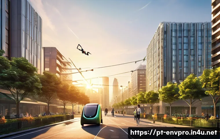 환경보호 실무와 융합 기술 활용 사례 - **Prompt 1: "Sustainable Urban Dawn"**
A vibrant, futuristic city skyline at dawn, bathed in sof...